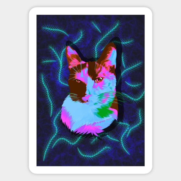 Cat in pop art Sticker by Fadmel